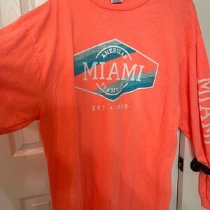 Delta Men's Vibrant Coral Long Sleeve Tee